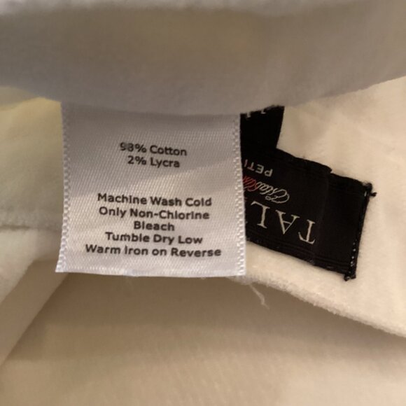 Talbots Signature Boot Womens Cream Velvet Pants Size Petites 16 16P Off-White - Picture 8 of 8